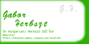 gabor herbszt business card